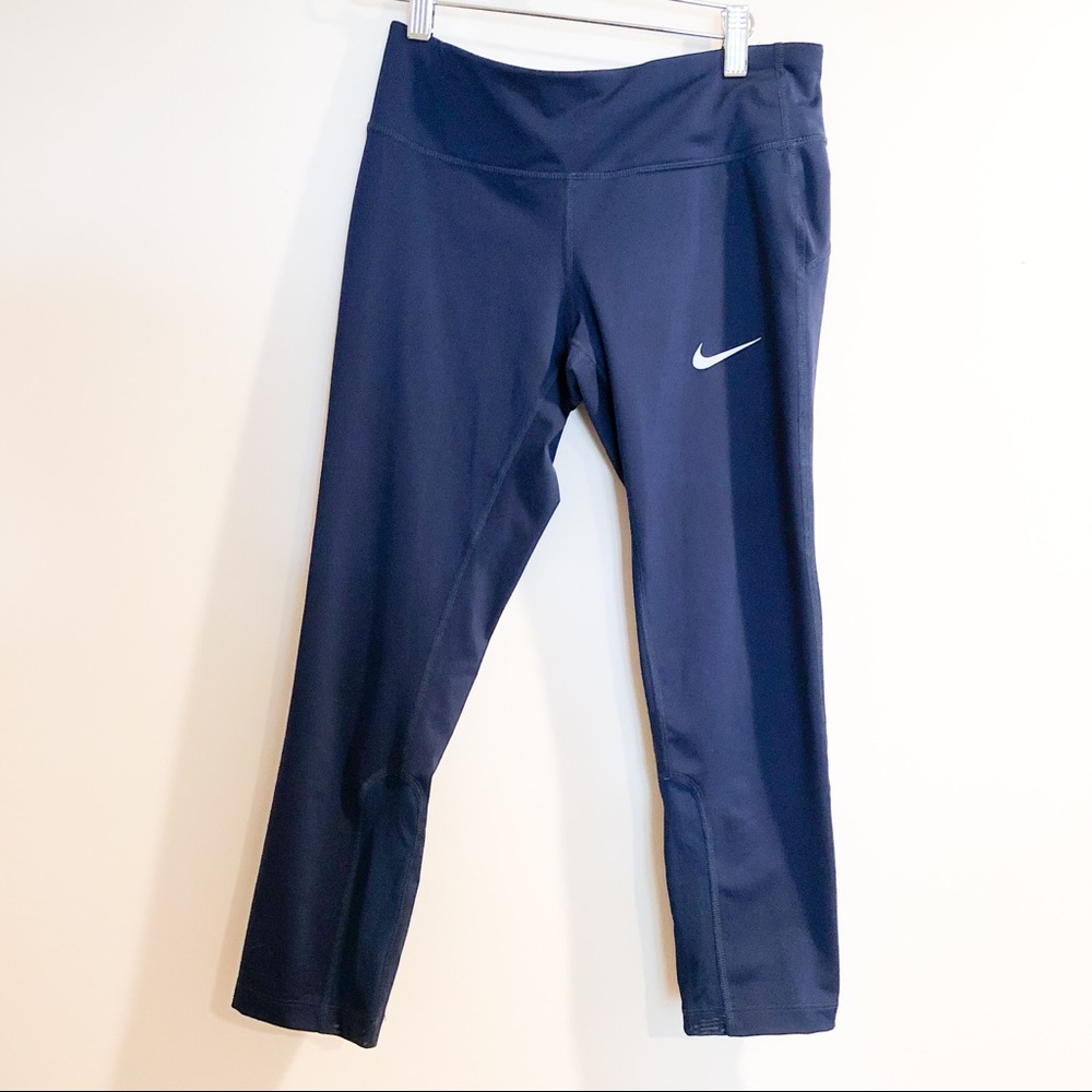 Nike Dri Fit Running Navy Blue Leggings sz S